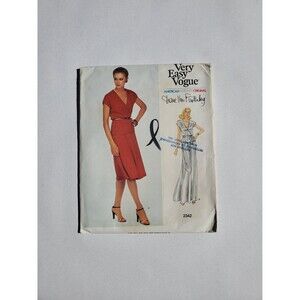 Vogue 2342 Vintage Diane von Furstenberg Pattern 1980 Top & Skirt Size 10